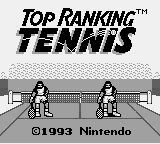 Top Ranking Tennis Title Screen
